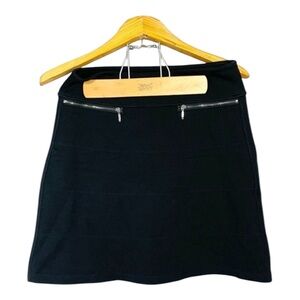 Athleta Black Strata Ponte Knit Zippered Pocket Skirt Size XS